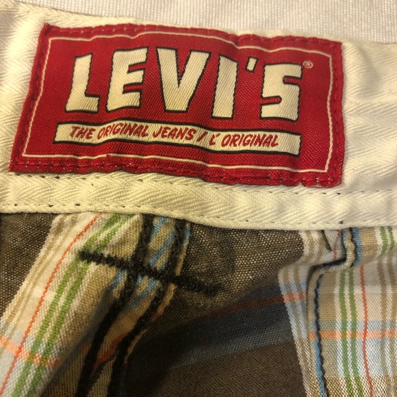 Levi’s Flat front men’s cotton plaid shorts size 30 - Picture 8 of 11